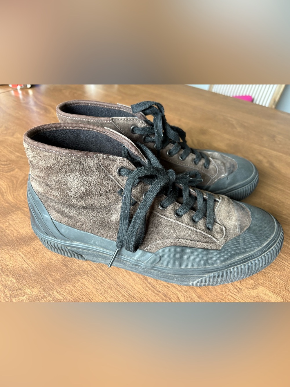 Vans Men's High-Top Suede Sneakers - Brown & Black